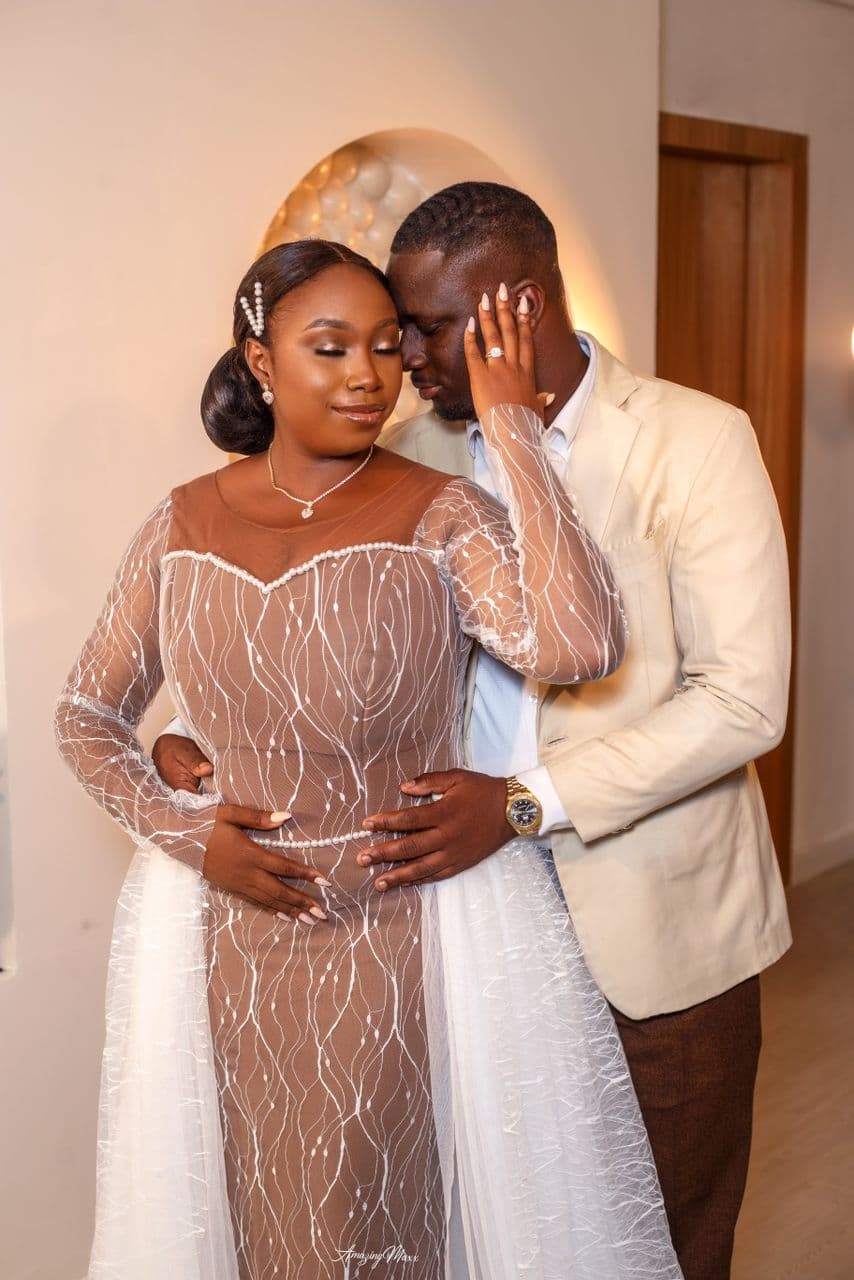 Elegant wedding photography with romantic backdrop at Open Shore Studios, Airport Road, Benin City